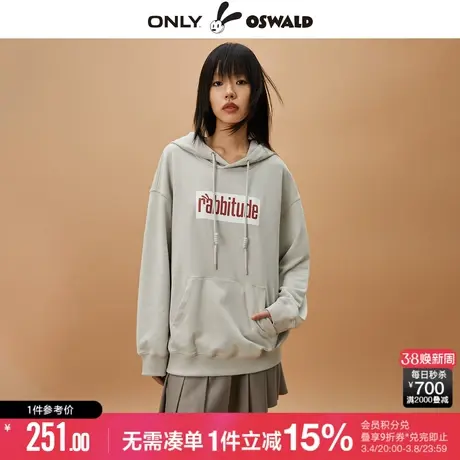 ONLY冬季迪士尼奥斯华联名宽松连帽长袖卫衣女|12349S005图片