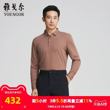 【商场同款】雅戈尔男士长袖衬衫秋冬新款官方商务休闲POLO衫男商品大图
