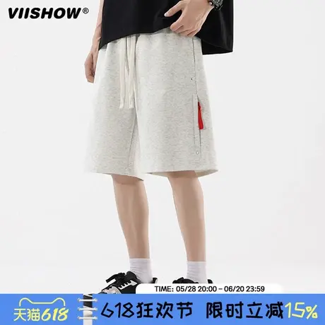 VIISHOW重磅运动短裤男2025夏季宽松直筒休闲五分裤子透气篮球裤商品大图