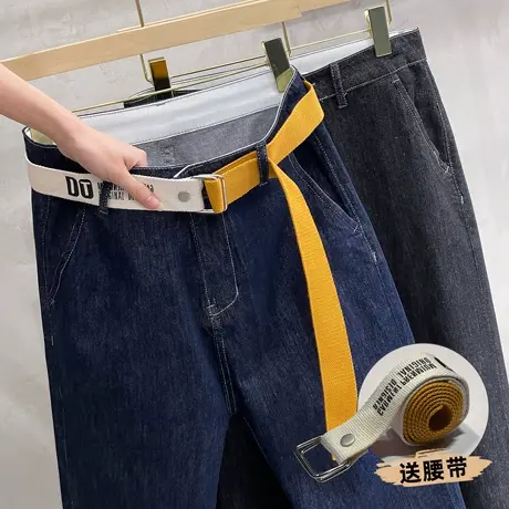 春季牛仔裤男直筒修身小脚高端休闲男裤潮牌长裤男士裤子春秋新款图片