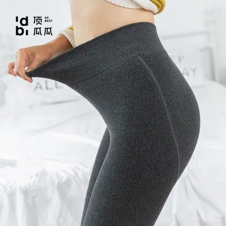 顶瓜瓜打底裤女冬季加绒加厚竖纹春秋款连裤袜高腰不起球保暖裤商品大图