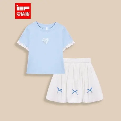 MINIIEF【爱依服童装】2025夏季新款法式甜美洋气女童上下套裙商品大图