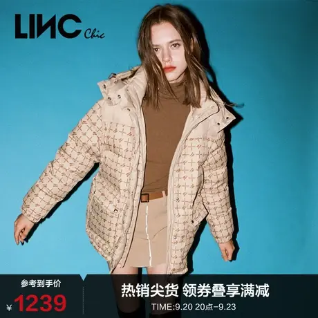 LINC金羽杰羽绒服女款新款复古短款羽绒服外套冬季女Y22802285商品大图