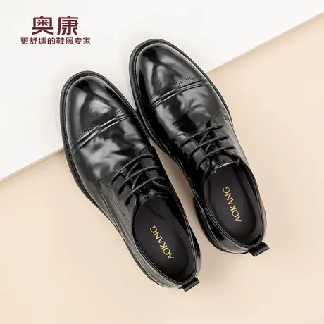 奥康 男鞋2026春季新款正装商务通勤皮鞋真皮舒适结婚鞋N商品大图