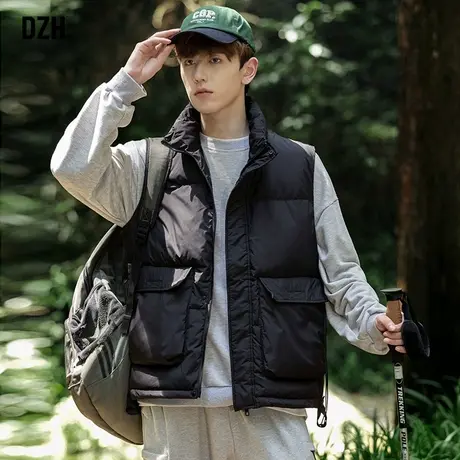 男士工装马甲冬季男棉服男款2023新款马夹日式山系棉背心机能坎肩商品大图