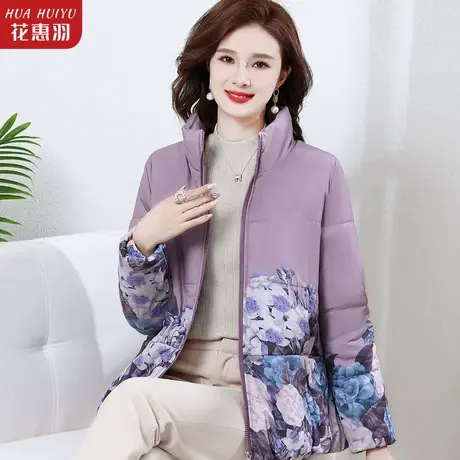 中年妈妈冬装棉衣女秋冬外套冬款棉衣中老年女装棉袄羽绒棉服大码商品大图