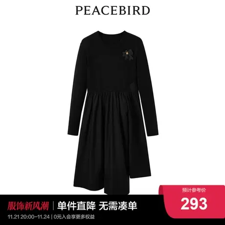 太平鸟时尚2024夏季新款气质拼接连衣裙A1FAC4336图片