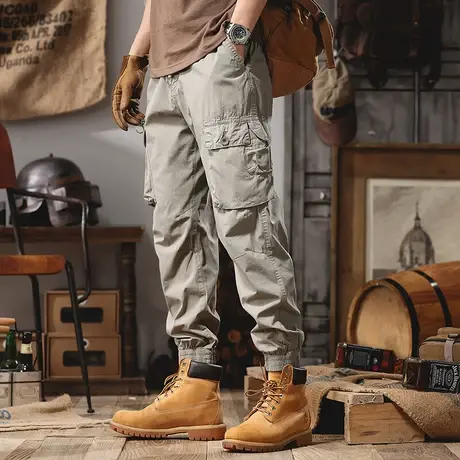 Modi Nick/摩帝尼克潮流休闲裤夏季男士工装裤宽松直筒潮牌百搭商品大图