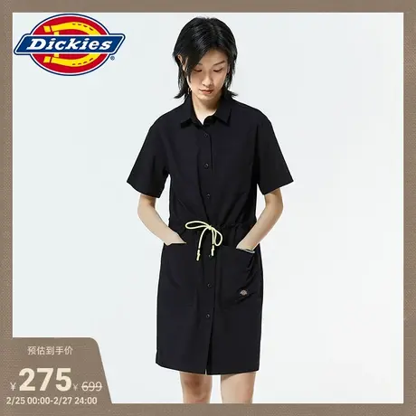 Dickies 工装口袋连衣裙 女春夏腰部抽绳撞色设计图片