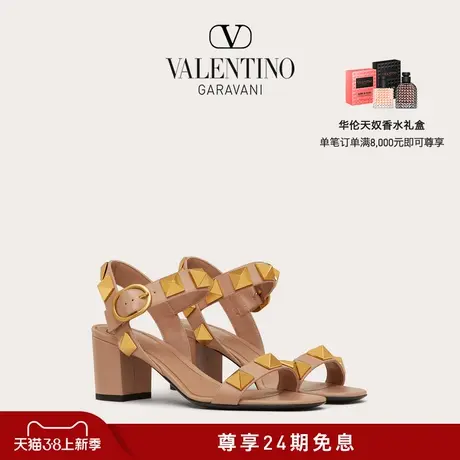 【24期免息】华伦天奴VALENTINO女士 ROMAN STUD 小牛皮凉鞋图片