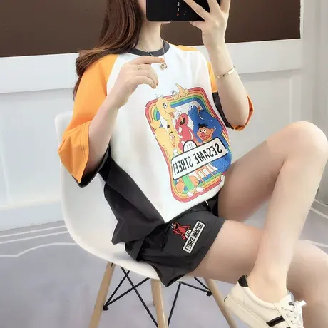 时尚夏季短袖运动两件套装女装2023年新款春款春装洋气减龄爆款潮图片