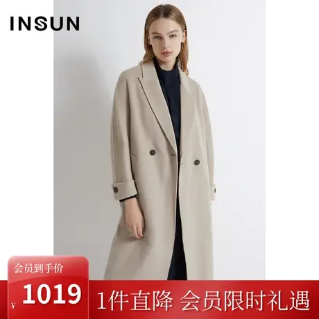 恩裳2022冬季美丽诺绵羊毛双面呢弹性易打理毛呢外套商品大图