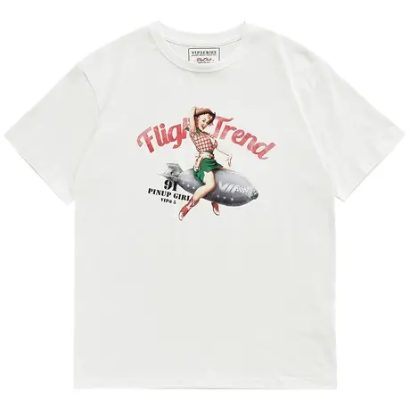 VIP夏季短袖t恤男2023年新款情侣装纯棉体恤卡通印花半袖打底衫潮商品大图