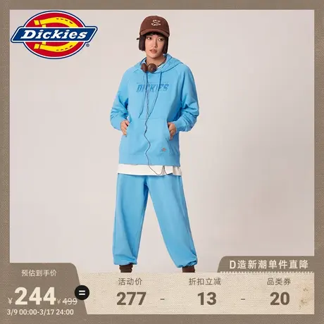Dickies 春夏工装女式小徽章毛圈布休闲卫裤宽松运动裤商品大图