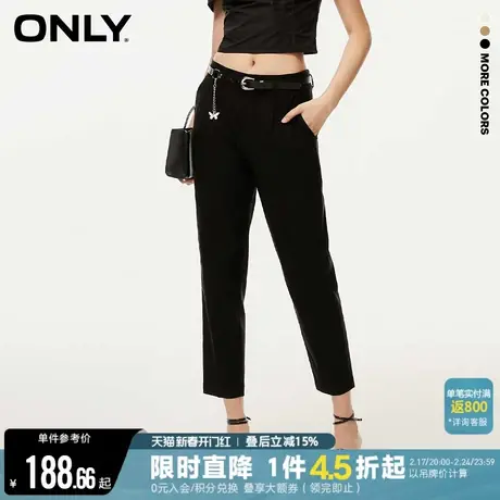 ONLY2023秋季新款宽松休闲时尚高腰直筒烟管裤休闲裤女|123214003商品大图