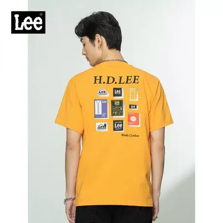 Lee春夏新款男装商场同款潮流LOGO圆领短袖t恤男L439356VJ68U图片
