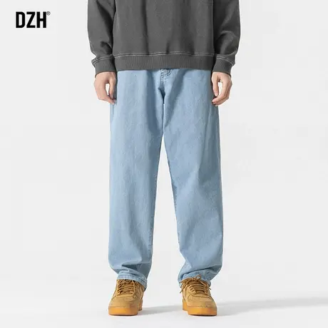 男士直筒牛仔裤男美式潮牌宽松直筒长裤工装休闲裤子男款2023新款商品大图