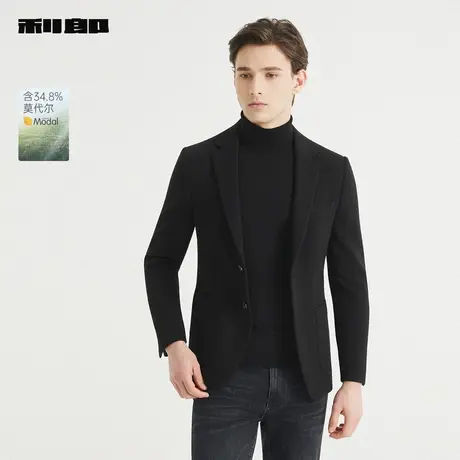 【含莫代尔】利郎官方 肌理格纹休闲西服男2025秋季商务单西外套图片