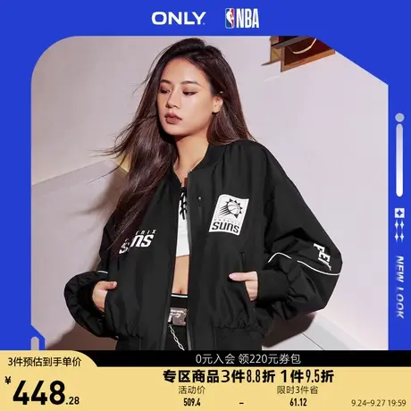 ONLY奥莱2023夏季新款NBA联名时尚潮流宽松落肩长袖外商品大图