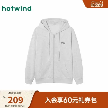 热风2025年秋季新款女士休闲开衫卫衣商品大图