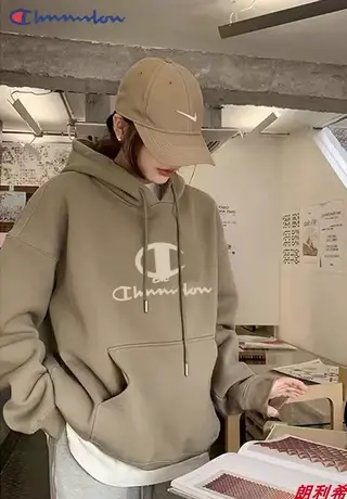 日版奥特莱斯正品连帽卫衣男女秋冬季宽松纯棉重磅情侣装潮牌外套图片