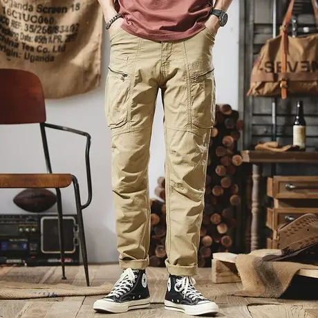 Modi Nick/摩帝尼克男士休闲裤工装直筒宽松多口袋裤子男潮流百搭商品大图