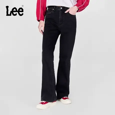 Lee24早春新品427标准高腰喇叭黑色水洗显瘦女牛仔长裤潮流A06428图片