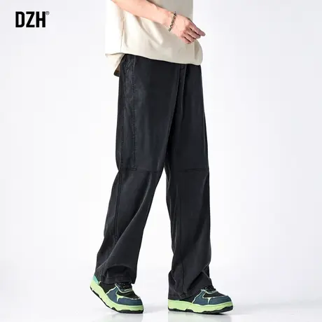 男士垂感直筒裤子男莱赛尔休闲裤男款2024年春季新款潮流宽松长裤商品大图