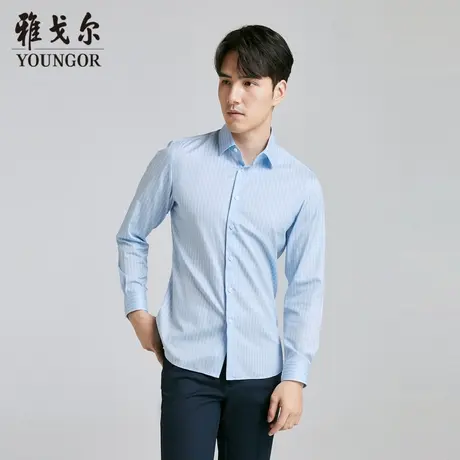 【商场同款】雅戈尔男士长袖衬衫新款官方商务休闲上班穿衬衫男商品大图