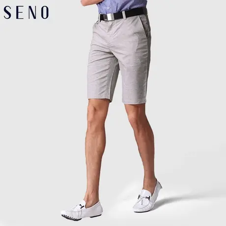seno夏季中裤男士简约休闲裤时尚舒适透气短裤五分裤男商务裤子商品大图