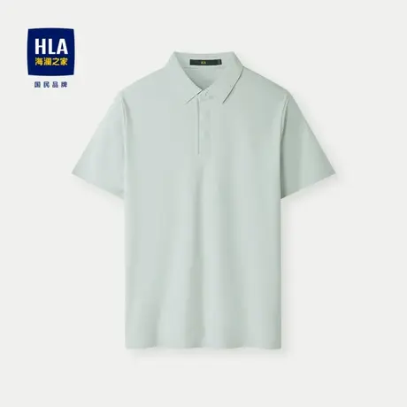HLA/海澜之家运动速干短袖POLO衫2024春夏新款无痕热压商务上衣男商品大图