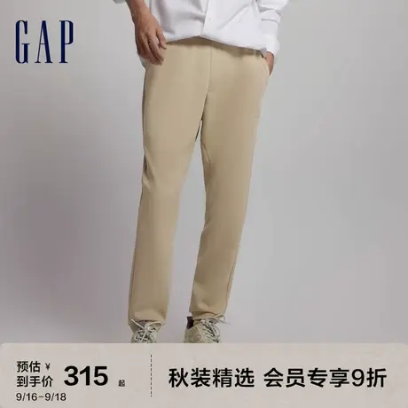 Gap男装秋季2023新款空气三明治休闲卫裤760372运动束脚长裤图片