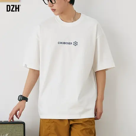 男士重磅白色t恤男夏季纯棉潮牌短袖美式街头情侣装衣服男装夏装商品大图