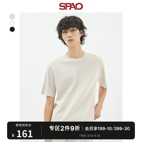 SPAO韩国同款2023年秋冬新款纯色百搭男士圆领套头毛衣SPKWD37U11商品大图