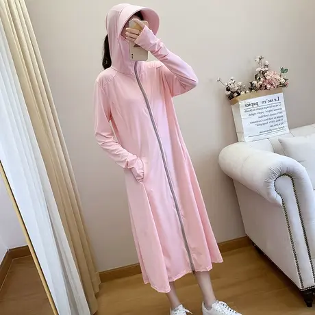 防晒衣女夏2023新款薄款冰丝长款全身开衫防晒服防紫外线骑车罩衫图片