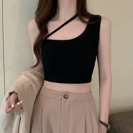 小吊带背心女2023夏季新款抹胸内搭美背外穿性感露脐短款打底上衣图片
