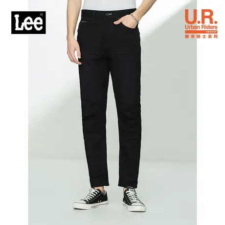 Lee官方都市骑士21春夏新品舒适中腰轻薄黑牛仔裤男LMZ7665DABKG图片
