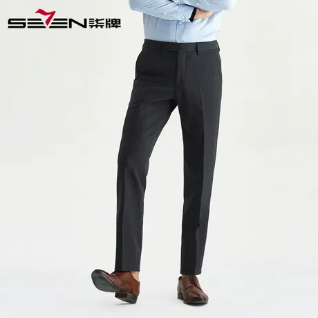 【清仓】柒牌男装商务时尚西裤秋冬休闲西服裤子男士微弹直筒长裤图片