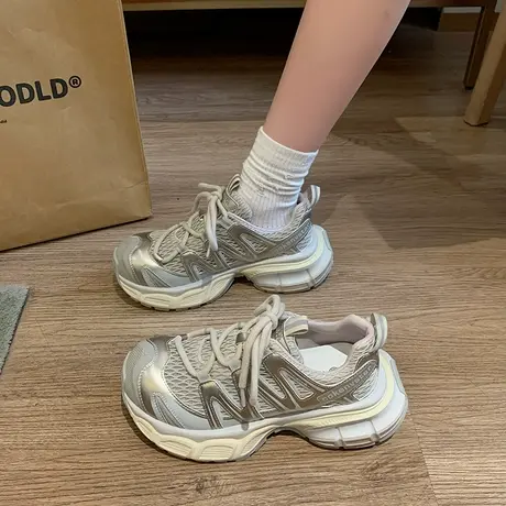 厚底百搭老爹鞋女2025年夏季新款增高气质休闲运动鞋时尚高级单鞋商品大图
