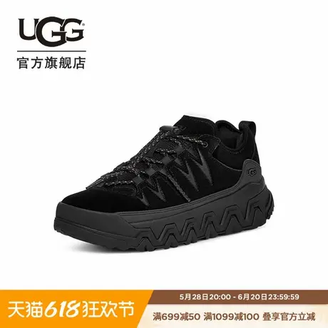 UGG秋季新款男女同款随性系带厚底波浪鞋休闲鞋明星同款 1161830图片