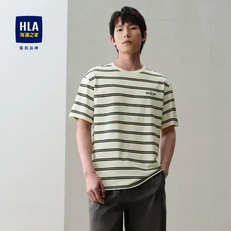 HLA/海澜之家布鲁伊联名短袖T恤时尚夏季圆领卡通小标短袖男大码图片