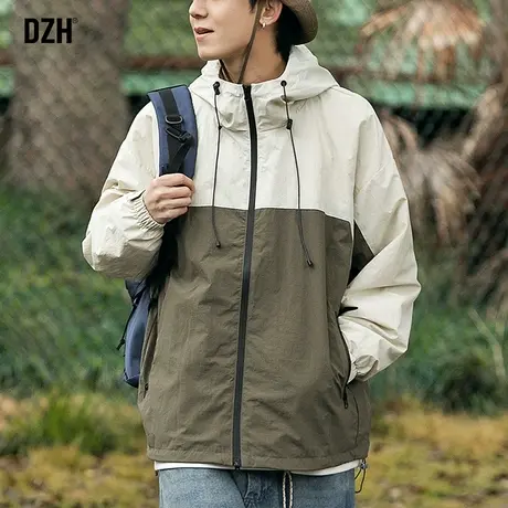 男士拼色冲锋衣外套男三合一防风防水秋季男装2023年新款工装夹克商品大图