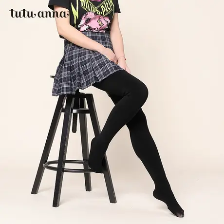tutuanna连裤袜春秋女500D保暖弹力微压中厚显瘦舒适包脚连裤袜商品大图