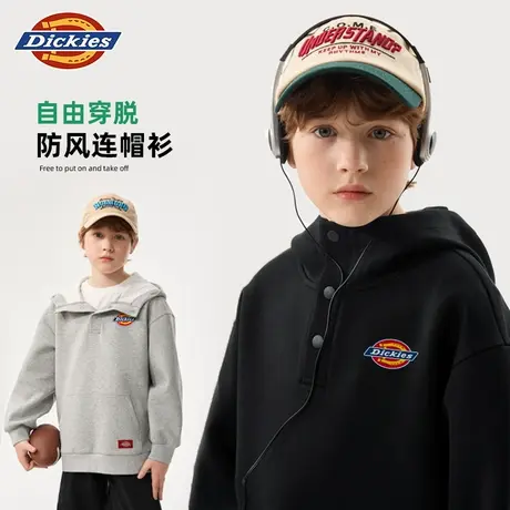 Dickies童装男童秋季卫衣时尚运动长袖t恤秋款儿童2025新款衣服A商品大图