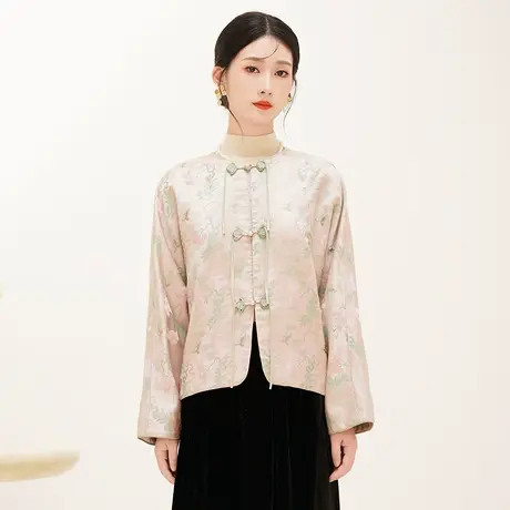 素飞新中式棉衣薄款加棉女装改良唐装外套秋冬宋锦国风上衣SU4999商品大图