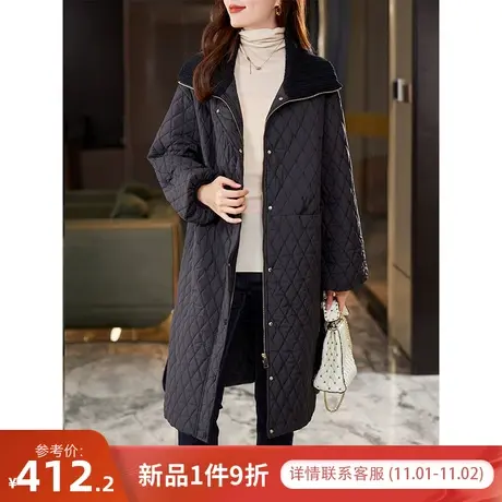 宝诗黎【新品价458元】翻领拼接菱格棉服ZY2065商品大图