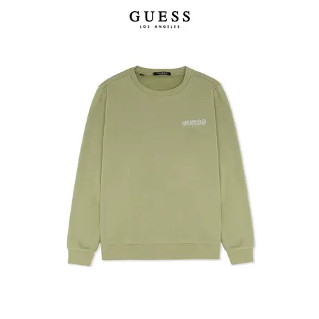 【38上新季】GUESS 男士时尚休闲纯色简约LOGO圆领卫衣商品大图