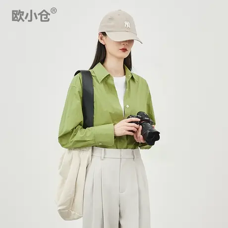 OXC/欧小仓纸片人穿搭 新疆长绒棉宽松落肩衬衫 刚需男友衬衣图片