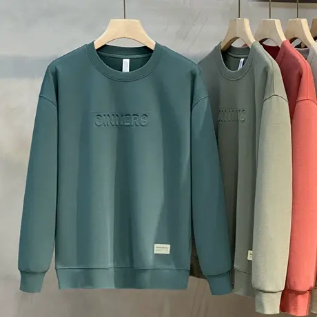 卫衣男2023新款潮宽松印花长袖t恤男士春秋装圆领上衣外套潮牌ins商品大图