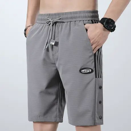 潮牌运动休闲短裤男士外穿夏季薄款冰丝外穿潮流百搭潮牌五分中裤商品大图